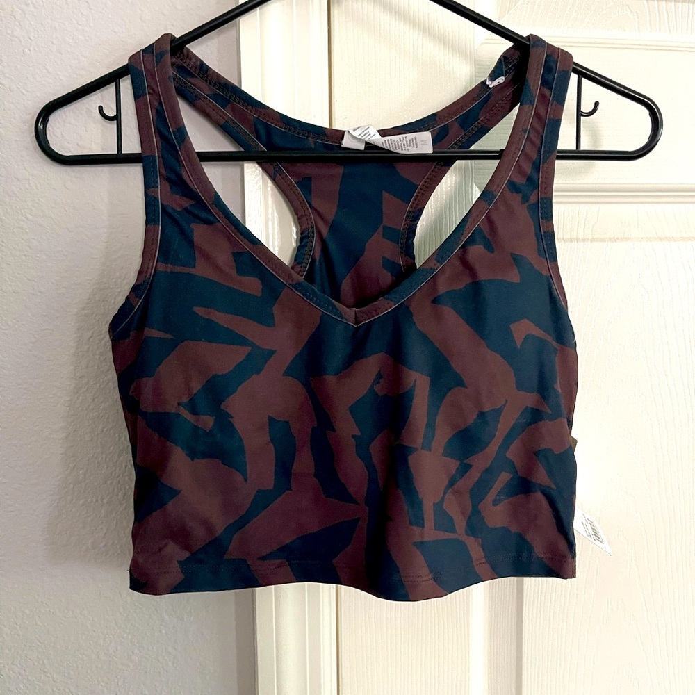 NWT SAGE Collective size medium cropped top/sports bra in cocoa